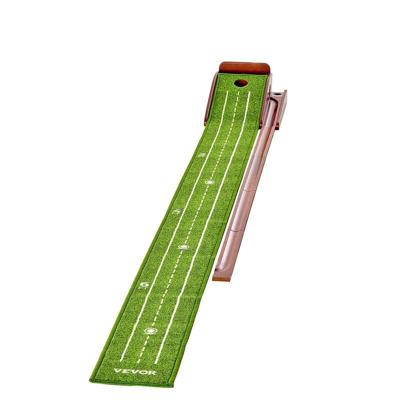 Golf Putting Mat Indoor Golf Putting Green with TPE Non-Slip Bottom & Automatic Ball Return System for Enhanced Practice Efficiency