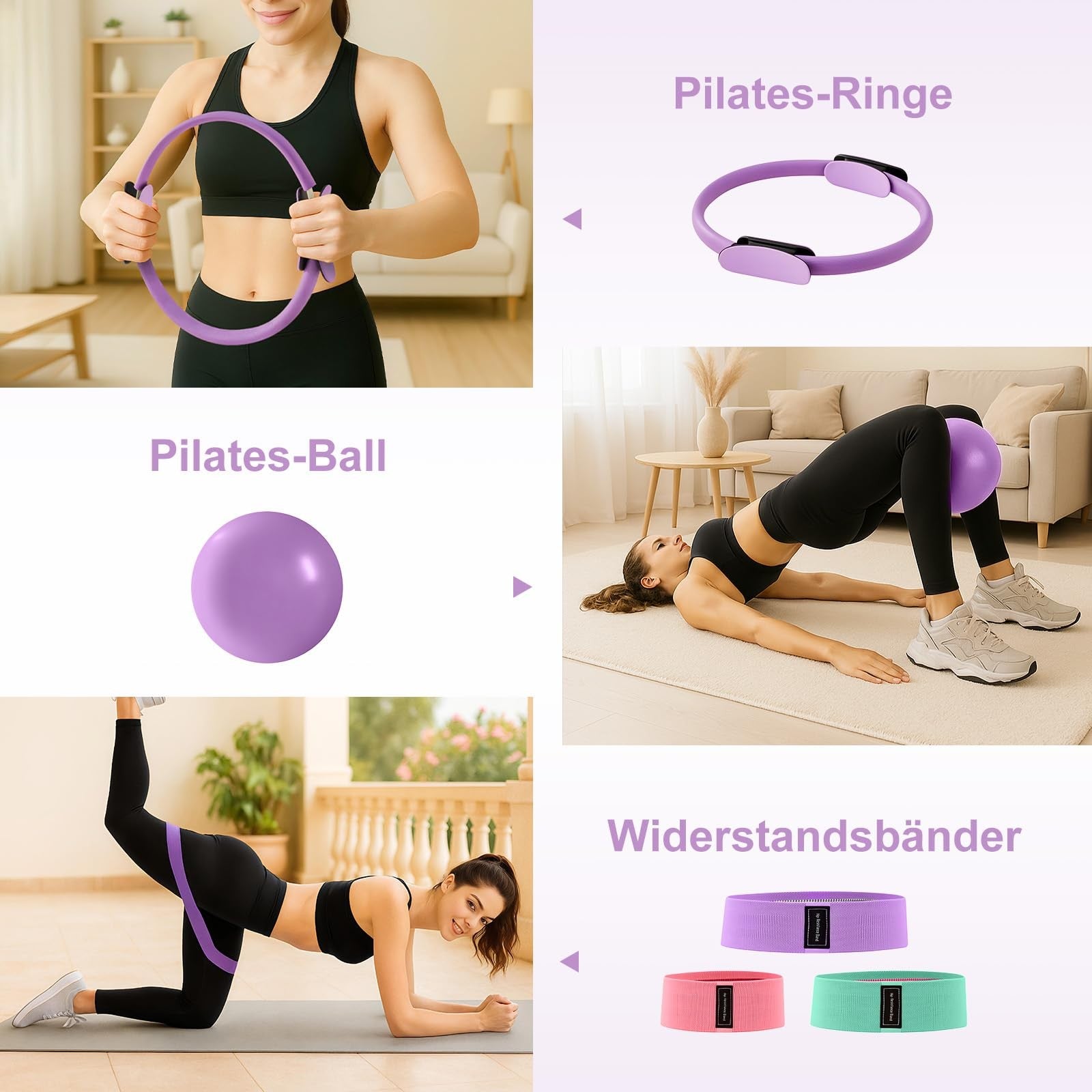 Pilates Kit Für Heimtraining Pilates Ring Yoga Ball Set Workout Circle
