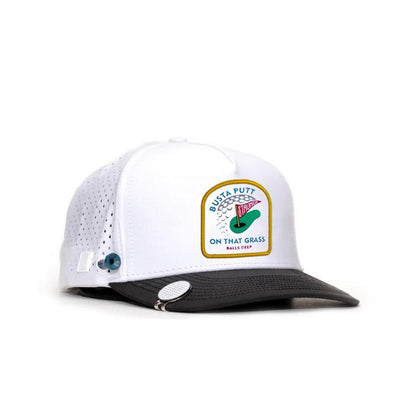 Retro BUSTA PUTT Golf Cap, Men’S Golf Hat with Magnetic Ball Marker & Tee Holder, Waterproof Breathable Performance Cap, Includes 70Mm Markers, Stylish Sun Protection for Golfers, Vibes