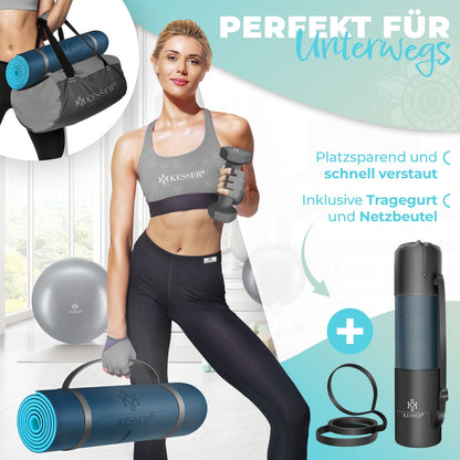 KESSER® Yogamatte TPE Fitnessmatte Gymnastikmatte Pilates Sportmatte Bodenmatte
