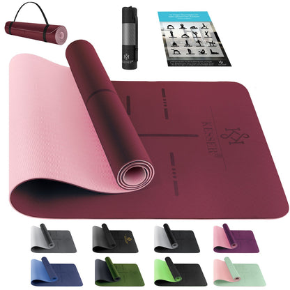 KESSER® Yogamatte TPE Fitnessmatte Gymnastikmatte Pilates Sportmatte Bodenmatte