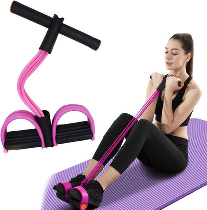 Multifunction Pedal Resistance Band Lightweight Portable Elastic Pull Rope for Home Gym Office & Outdoor Full Body Workout Sit-Up Yoga Abdominal Training Exercise Band with Resistance Rope Yoga Enthusiast Adjustable Training Bench Set