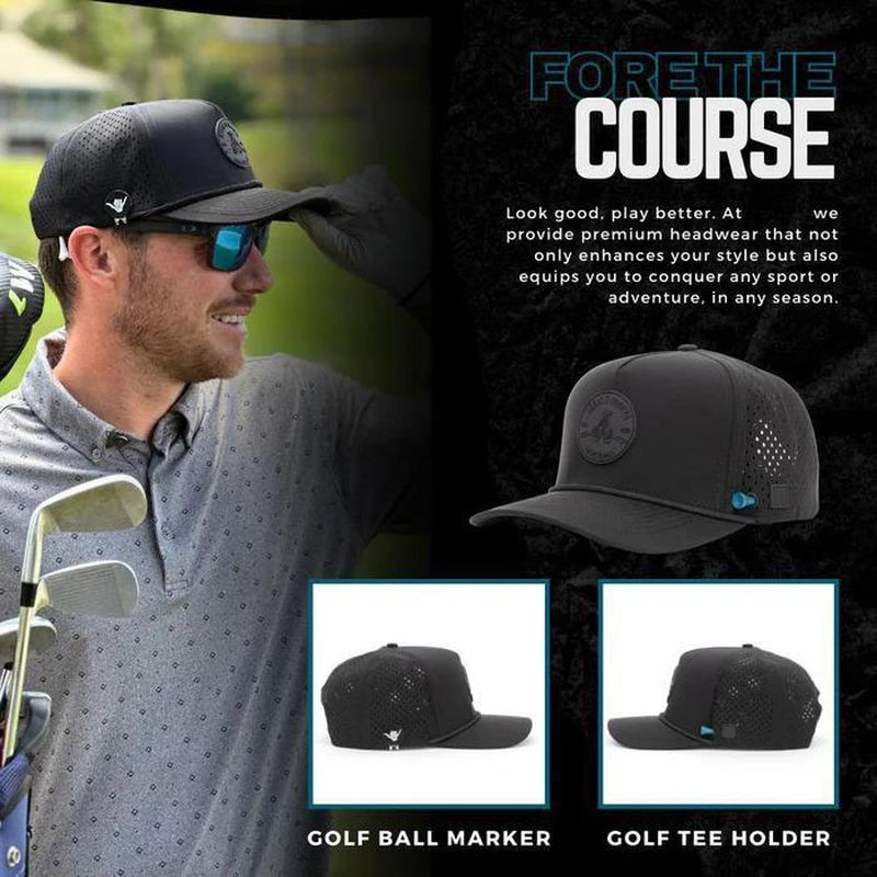 Retro BUSTA PUTT Golf Cap, Men’S Golf Hat with Magnetic Ball Marker & Tee Holder, Waterproof Breathable Performance Cap, Includes 70Mm Markers, Stylish Sun Protection for Golfers, Vibes