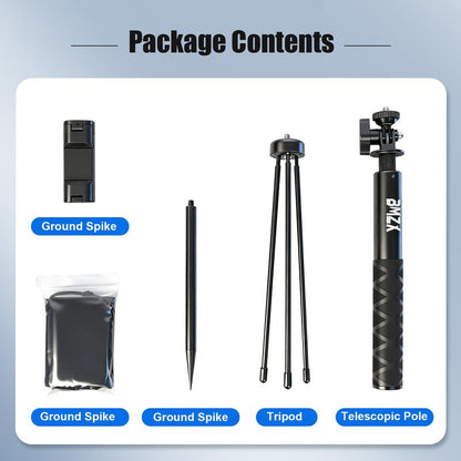 Golf Tripod Monopod, 47" Selfie Stick for Golf Swing Training & Recording | with Spike, Tripod, Phone Holder, 1/4"-20 Screw, Carry Bag | Compatible with Iphones, Android & Cameras