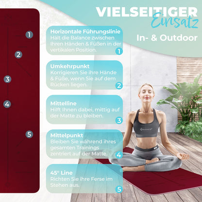 KESSER® Yogamatte TPE Fitnessmatte Gymnastikmatte Pilates Sportmatte Bodenmatte