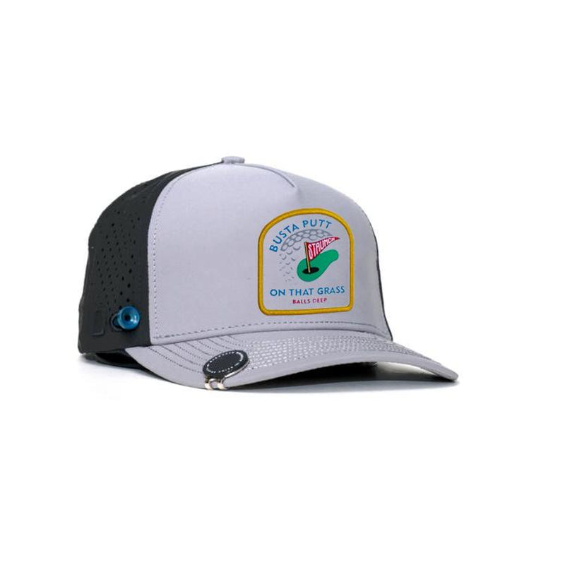 Retro BUSTA PUTT Golf Cap, Men’S Golf Hat with Magnetic Ball Marker & Tee Holder, Waterproof Breathable Performance Cap, Includes 70Mm Markers, Stylish Sun Protection for Golfers, Vibes