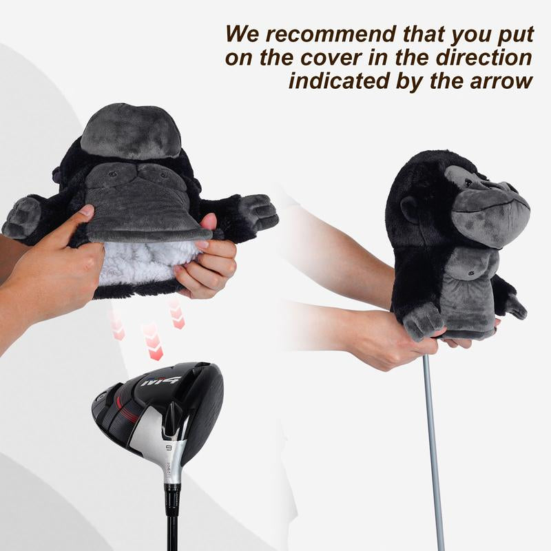Craftsman Golf Chimpanzee Driver Headcover, Soft Plush, Protects Club, Funny