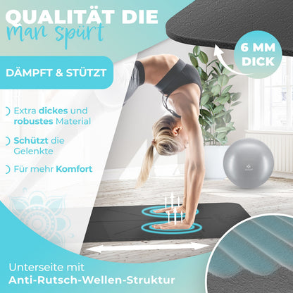 KESSER® Yogamatte TPE Fitnessmatte Gymnastikmatte Pilates Sportmatte Bodenmatte