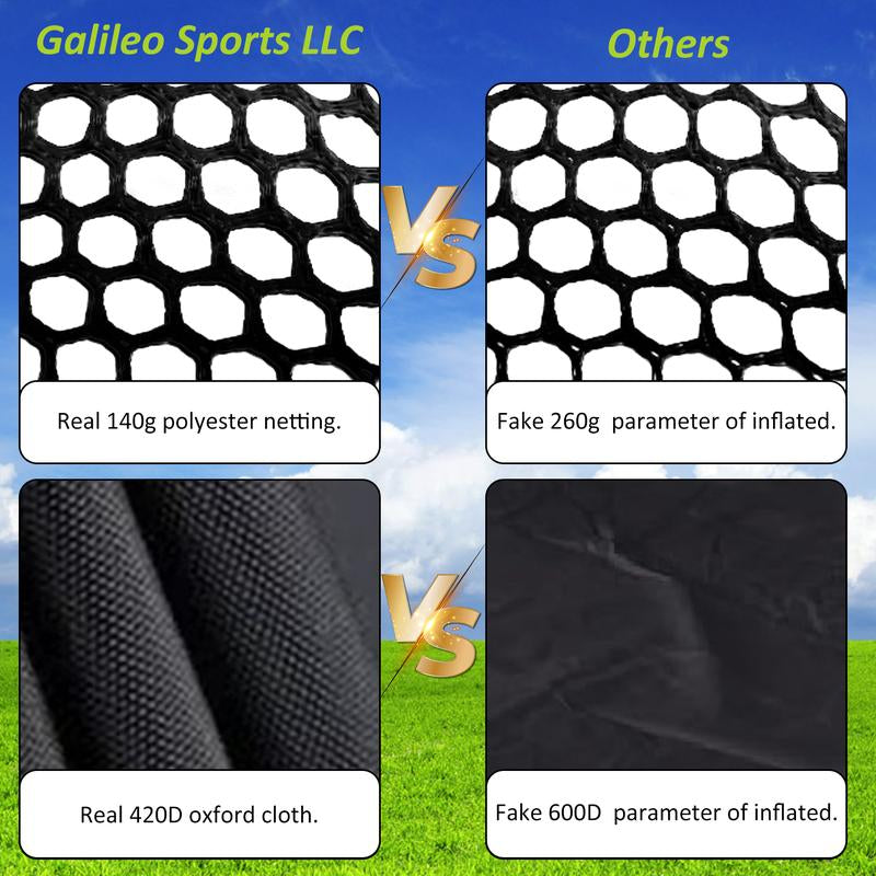 12X7FT Golf Hitting Practice Nets & Turf Mat Tees for Backyard Driving - Heavy Duty Mens Real Indoor Golf Balls Hitting Pitching Driving Nets - Indoor Outdoor Garage Use Golfing Swing Training Impact Cages (Black Netting)