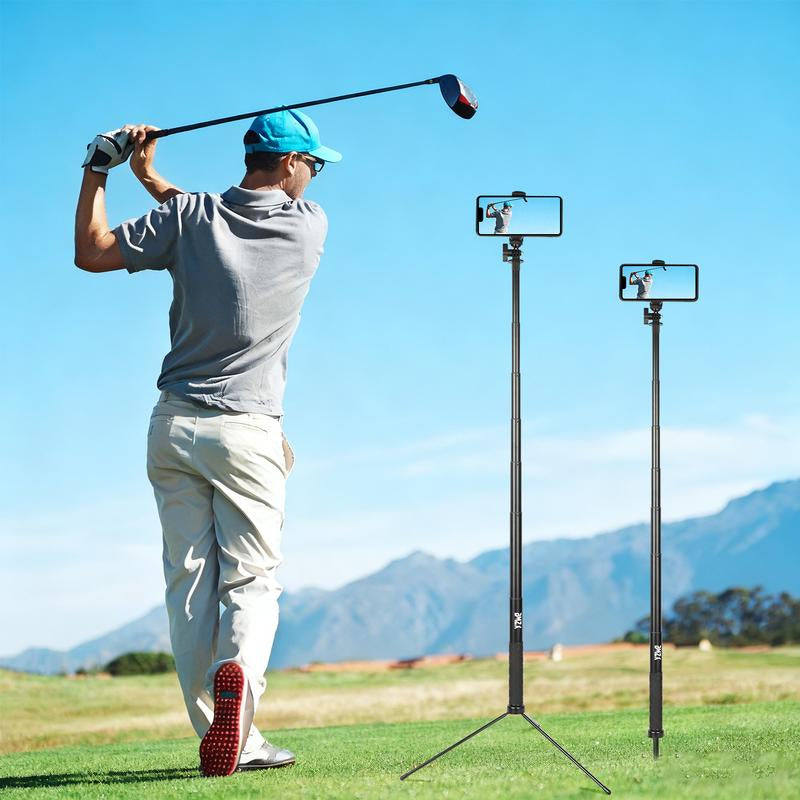 Golf Tripod Monopod, 47" Selfie Stick for Golf Swing Training & Recording | with Spike, Tripod, Phone Holder, 1/4"-20 Screw, Carry Bag | Compatible with Iphones, Android & Cameras