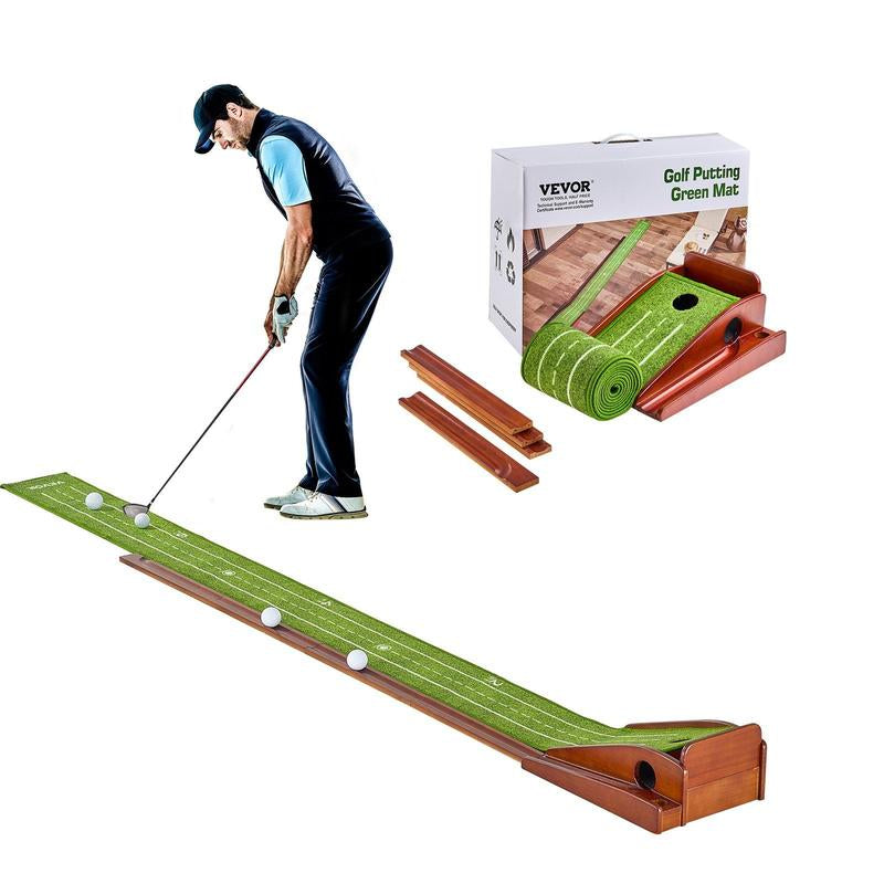 Golf Putting Mat Indoor Golf Putting Green with TPE Non-Slip Bottom & Automatic Ball Return System for Enhanced Practice Efficiency