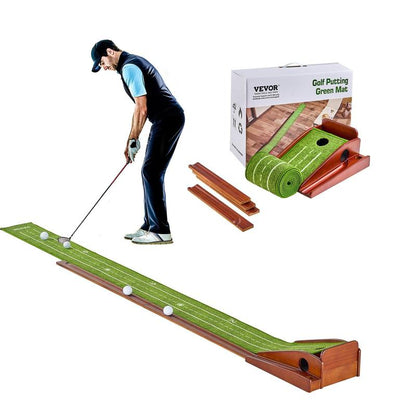 Golf Putting Mat Indoor Golf Putting Green with TPE Non-Slip Bottom & Automatic Ball Return System for Enhanced Practice Efficiency