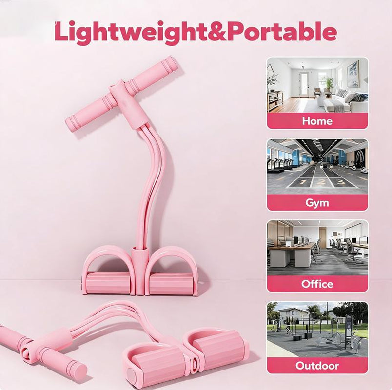 Multifunction Pedal Resistance Band Lightweight Portable Elastic Pull Rope for Home Gym Office & Outdoor Full Body Workout Sit-Up Yoga Abdominal Training Exercise Band with Resistance Rope Yoga Enthusiast Adjustable Training Bench Set