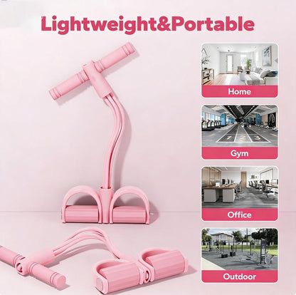 Multifunction Pedal Resistance Band Lightweight Portable Elastic Pull Rope for Home Gym Office & Outdoor Full Body Workout Sit-Up Yoga Abdominal Training Exercise Band with Resistance Rope Yoga Enthusiast Adjustable Training Bench Set