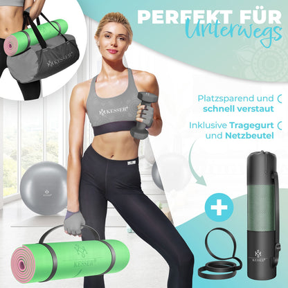 KESSER® Yogamatte TPE Fitnessmatte Gymnastikmatte Pilates Sportmatte Bodenmatte