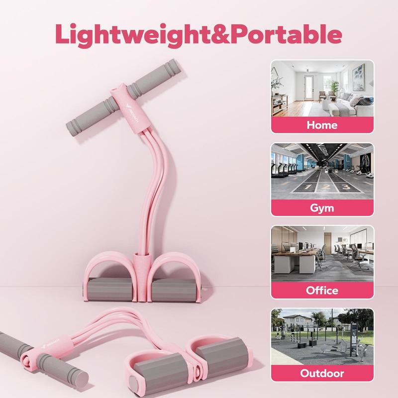 Multifunction Pedal Resistance Band Lightweight Portable Elastic Pull Rope for Home Gym Office & Outdoor Full Body Workout Sit-Up Yoga Abdominal Training Exercise Band with Resistance Rope Yoga Enthusiast Adjustable Training Bench Set