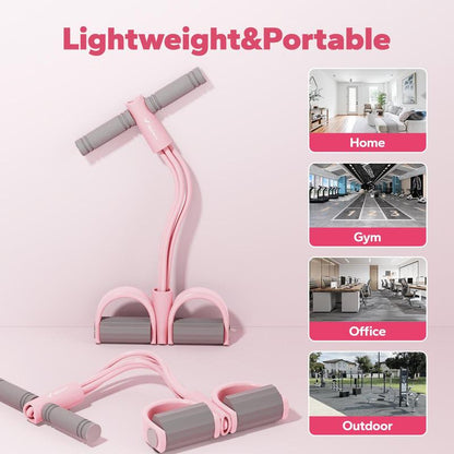 Multifunction Pedal Resistance Band Lightweight Portable Elastic Pull Rope for Home Gym Office & Outdoor Full Body Workout Sit-Up Yoga Abdominal Training Exercise Band with Resistance Rope Yoga Enthusiast Adjustable Training Bench Set