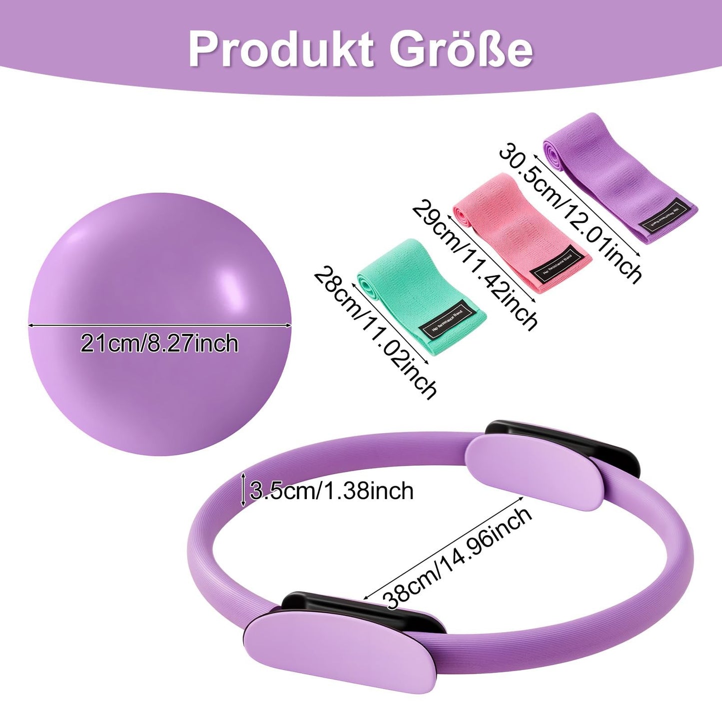 Pilates Kit Für Heimtraining Pilates Ring Yoga Ball Set Workout Circle