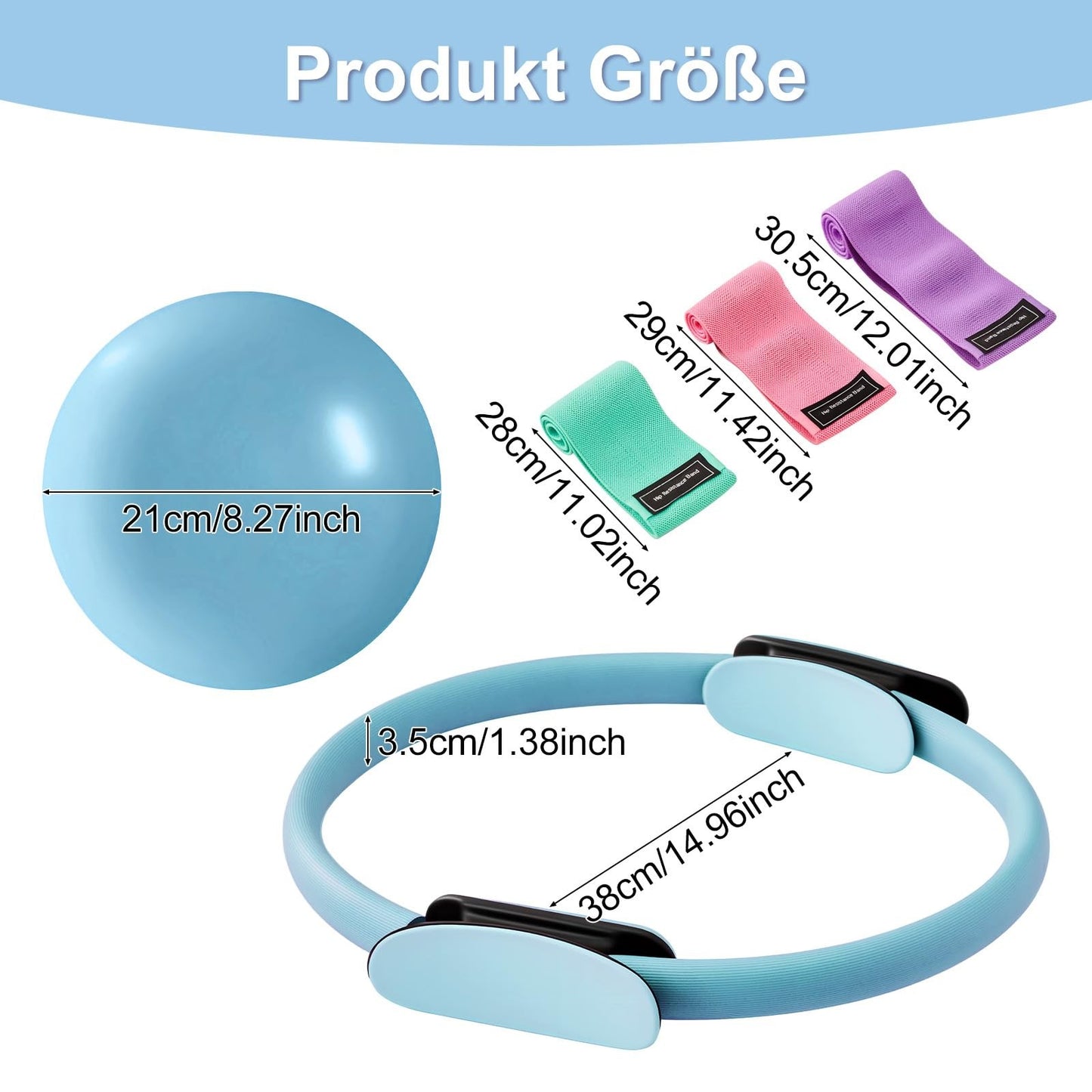 Pilates Kit Für Heimtraining Pilates Ring Yoga Ball Set Workout Circle