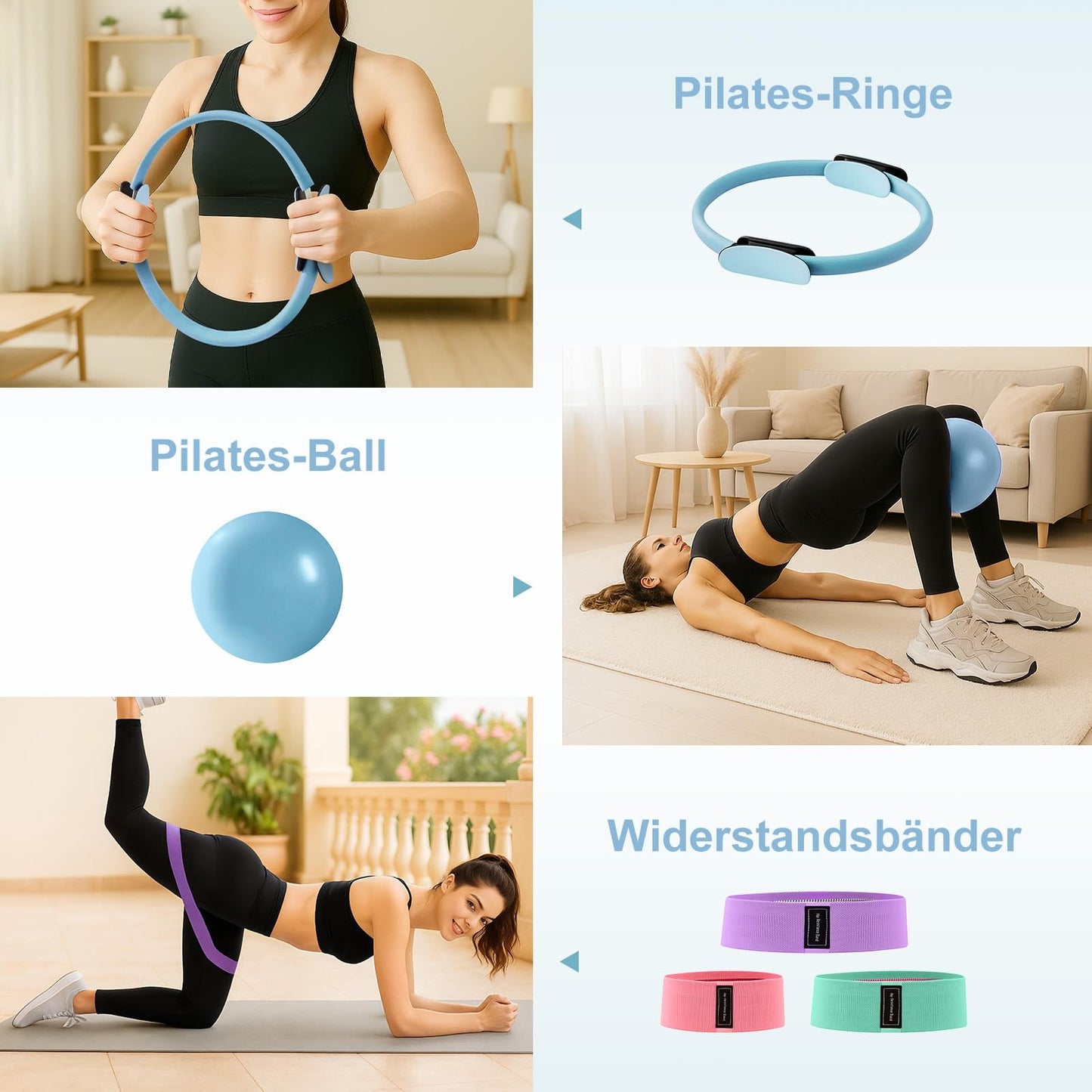 Pilates Kit Für Heimtraining Pilates Ring Yoga Ball Set Workout Circle