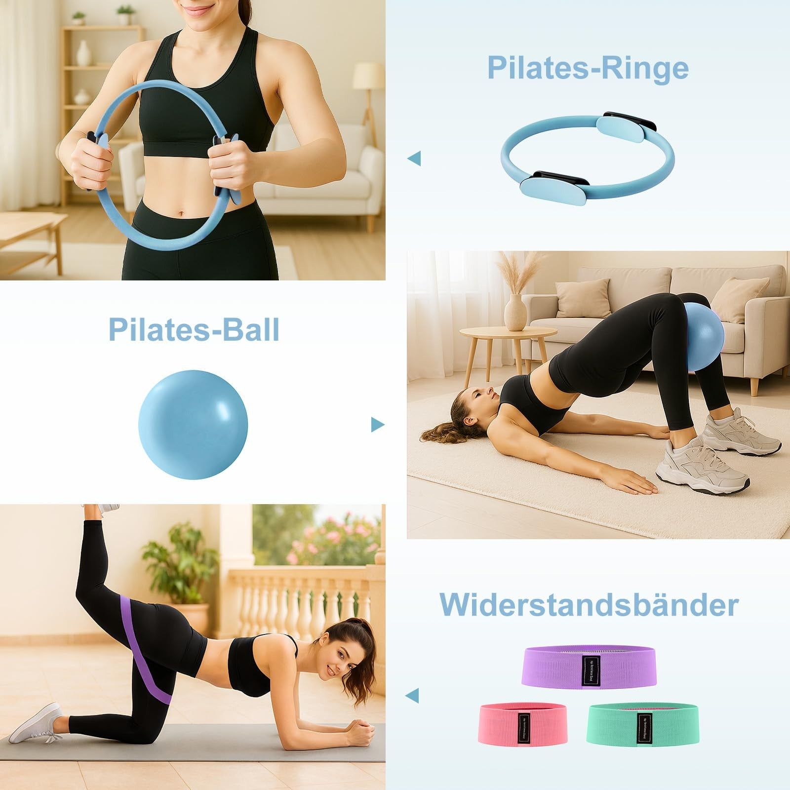 Pilates Kit Für Heimtraining Pilates Ring Yoga Ball Set Workout Circle