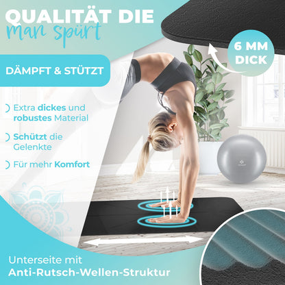 KESSER® Yogamatte TPE Fitnessmatte Gymnastikmatte Pilates Sportmatte Bodenmatte