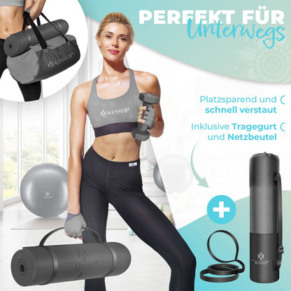 KESSER® Yogamatte TPE Fitnessmatte Gymnastikmatte Pilates Sportmatte Bodenmatte