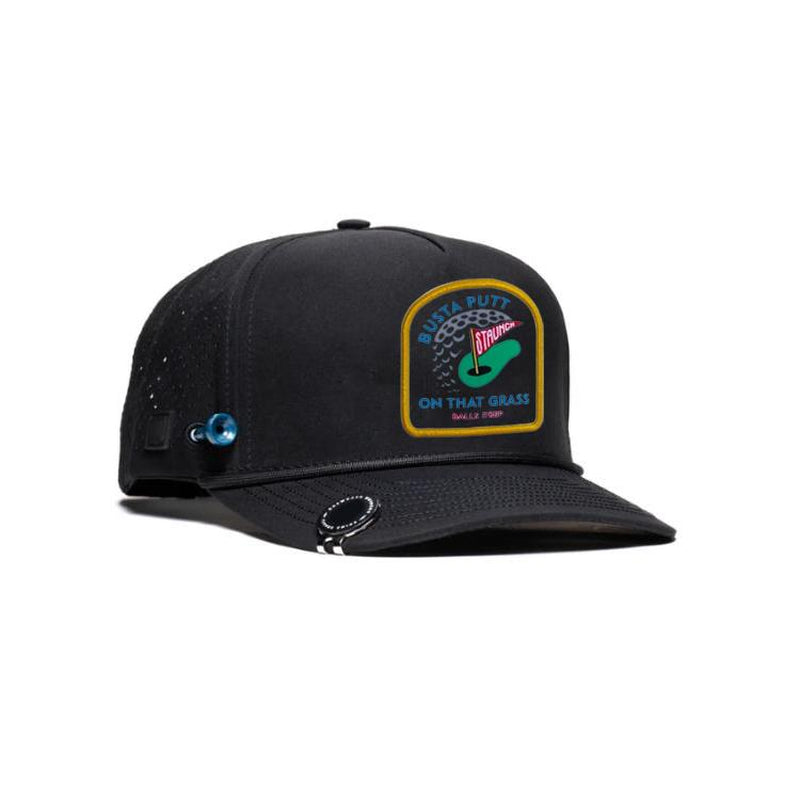 Retro BUSTA PUTT Golf Cap, Men’S Golf Hat with Magnetic Ball Marker & Tee Holder, Waterproof Breathable Performance Cap, Includes 70Mm Markers, Stylish Sun Protection for Golfers, Vibes