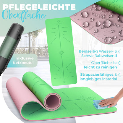 KESSER® Yogamatte TPE Fitnessmatte Gymnastikmatte Pilates Sportmatte Bodenmatte