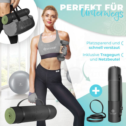 KESSER® Yogamatte TPE Fitnessmatte Gymnastikmatte Pilates Sportmatte Bodenmatte