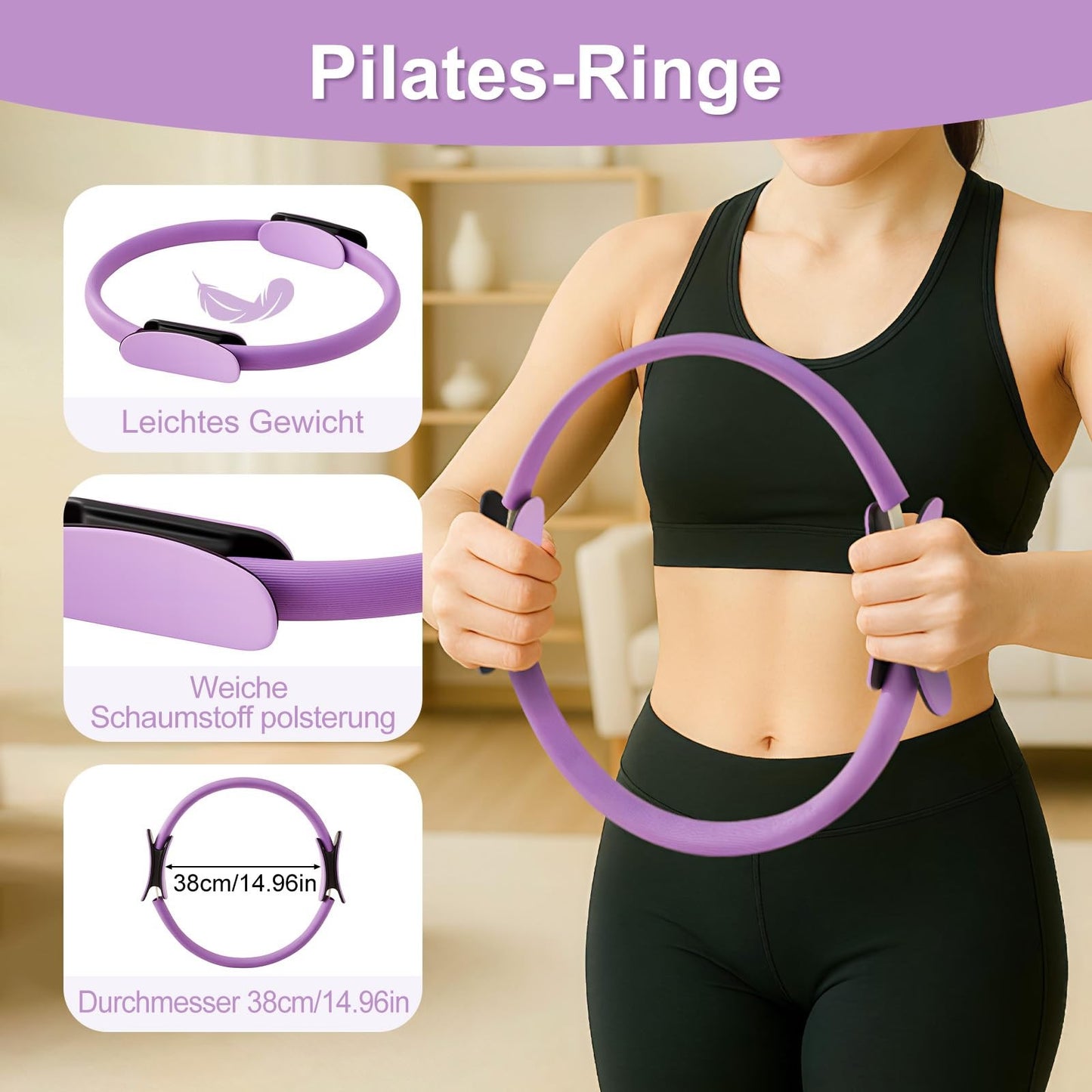 Pilates Kit Für Heimtraining Pilates Ring Yoga Ball Set Workout Circle